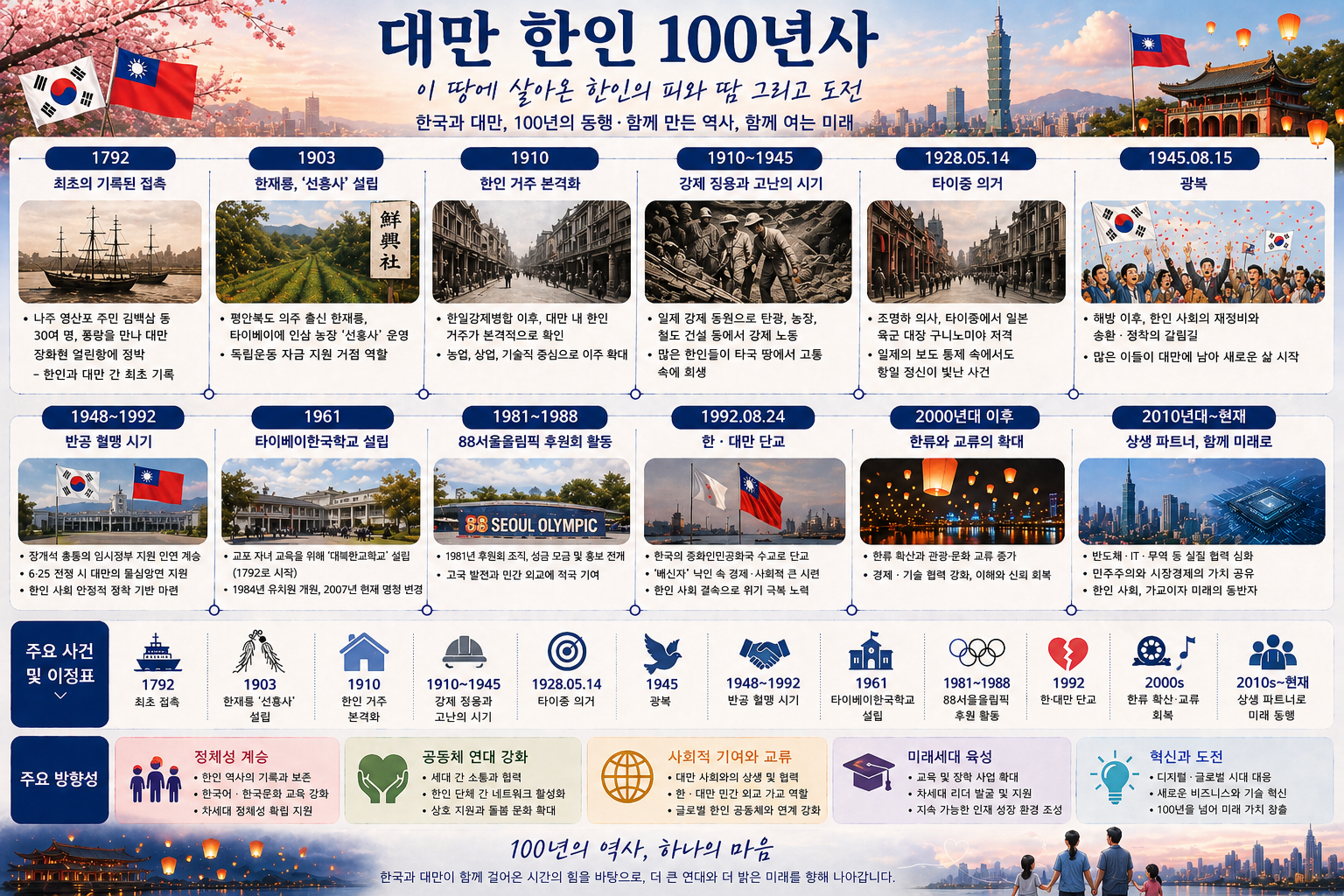 대만 한인 100년사 타임라인